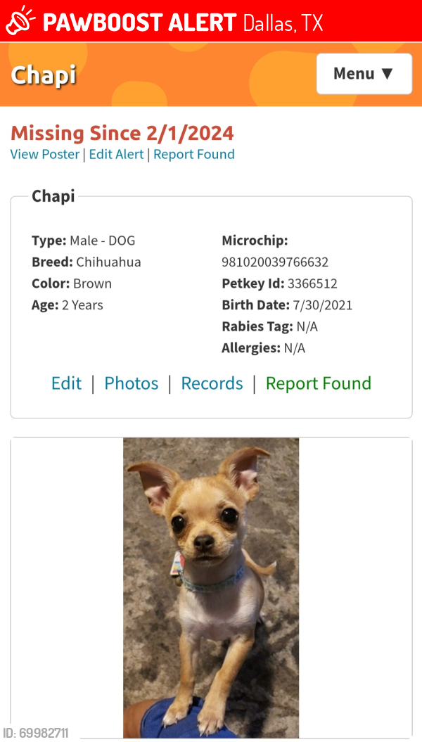 Lost Male Dog last seen bruton & Jim Miller , Dallas, TX 75217
