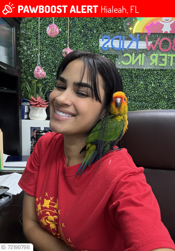 Lost Unknown Bird last seen Near w 16th st hialeah , Hialeah, FL 33010