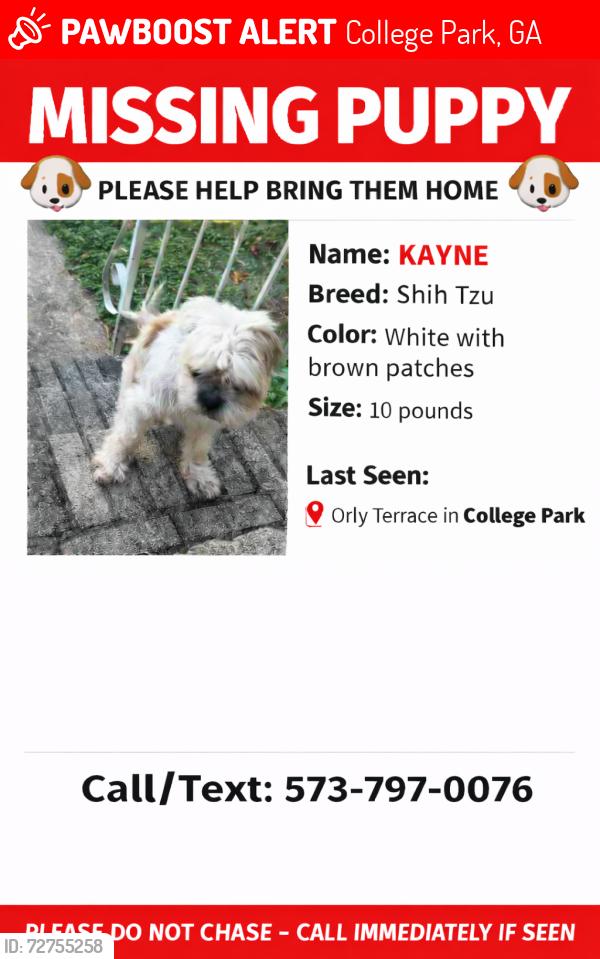 Lost Male Dog last seen Orly tetranc , College Park, GA 30349