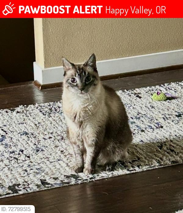 Lost Male Cat last seen Otty Road, Happy Valley, OR 97086