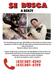Lost Male Dog last seen Near Williams Dr. Burnsville MN , Burnsville, MN 55337