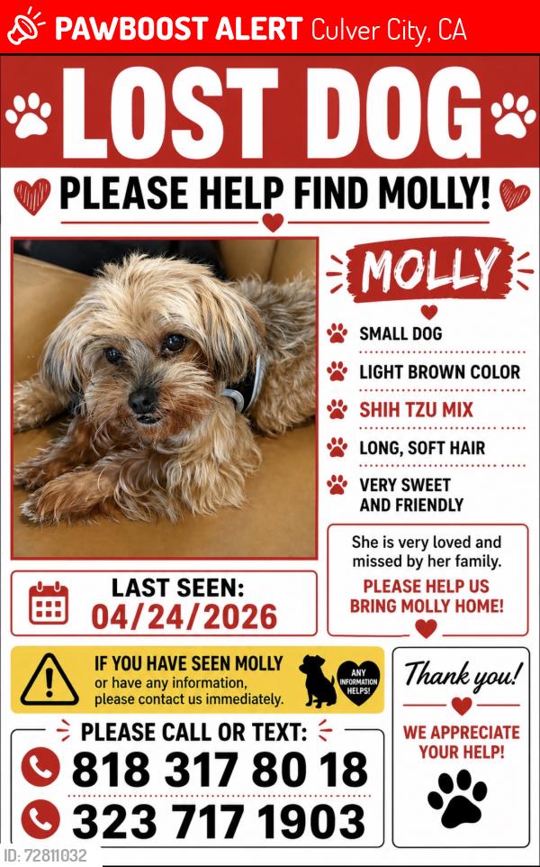 Lost Female Dog last seen Jefferson/crenshaw , Culver City, CA 90018