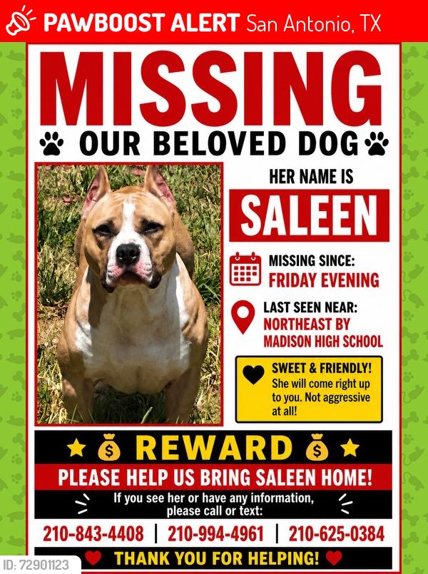 Lost Female Dog last seen Near Stahl Rd San Antonio, TX  78247 United States, San Antonio, TX 78247