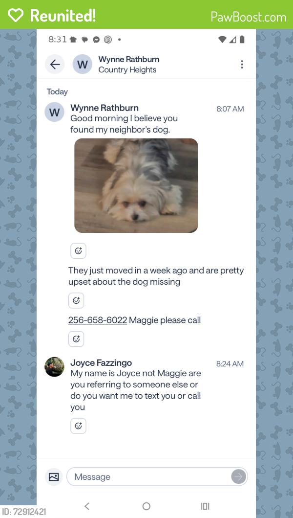 Reunited Unknown Dog last seen Unknown, Titusville, FL 32780