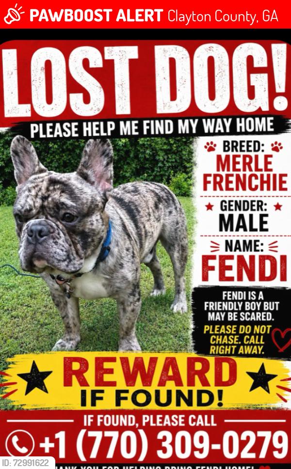 Lost Male Dog last seen Embassy trace , Clayton County, GA 30296