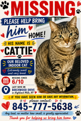 Lost Male Cat last seen Skyline Dr, Woodbury, NY 10930