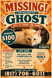 Lost Male Cat last seen Nw 122nd St and N Pennsylvania Ave, Oklahoma City, OK 73120