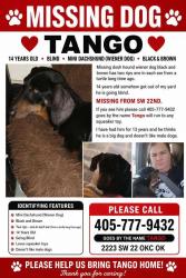 Lost Male Dog last seen Agnew, Oklahoma City, OK 73108