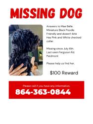 Reunited Female Dog last seen Log Shoals Rd/Ferguson Rd, Greenville County, SC 29673
