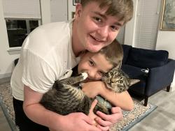 Reunited Male Cat last seen Woods behind Chic Fil A on South Main in Weatherford, Weatherford, TX 76087