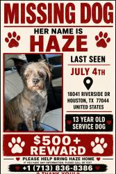 Lost Female Dog last seen Crosby, Houston, TX 77044