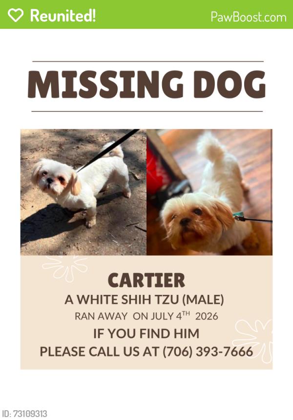Reunited Male Dog last seen Buena Vista road, Columbus, GA 31907