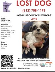 Lost Female Dog last seen N Keats and HWY 36, Stillwater, MN 55082