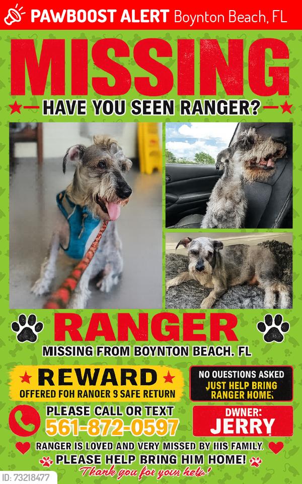 Lost Male Dog last seen Boynton place cir, Boynton Beach, FL 33437