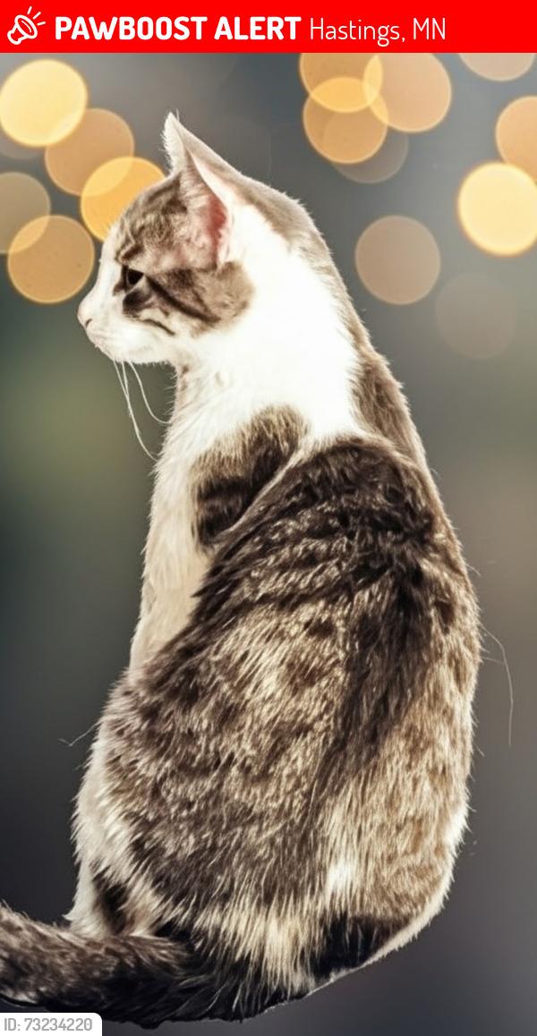 Lost Male Cat last seen Walmart parking lot in Hastings, Hastings, MN 55033