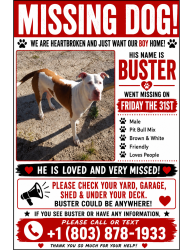 Lost Male Dog last seen Hardscrabble ,Clemson Road Columbia sc, Columbia, SC 29229