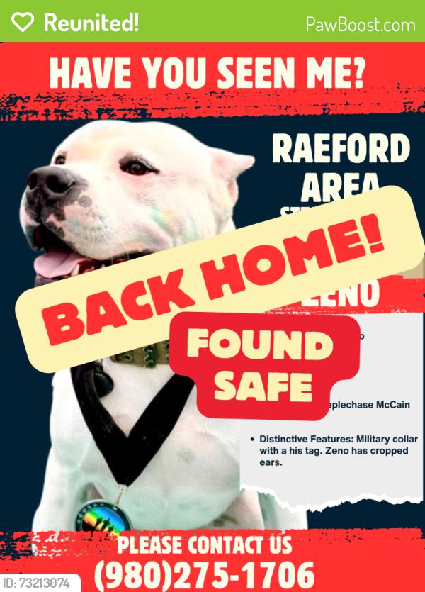 Reunited Male Dog last seen Raeford, NC, Raeford, NC 28376