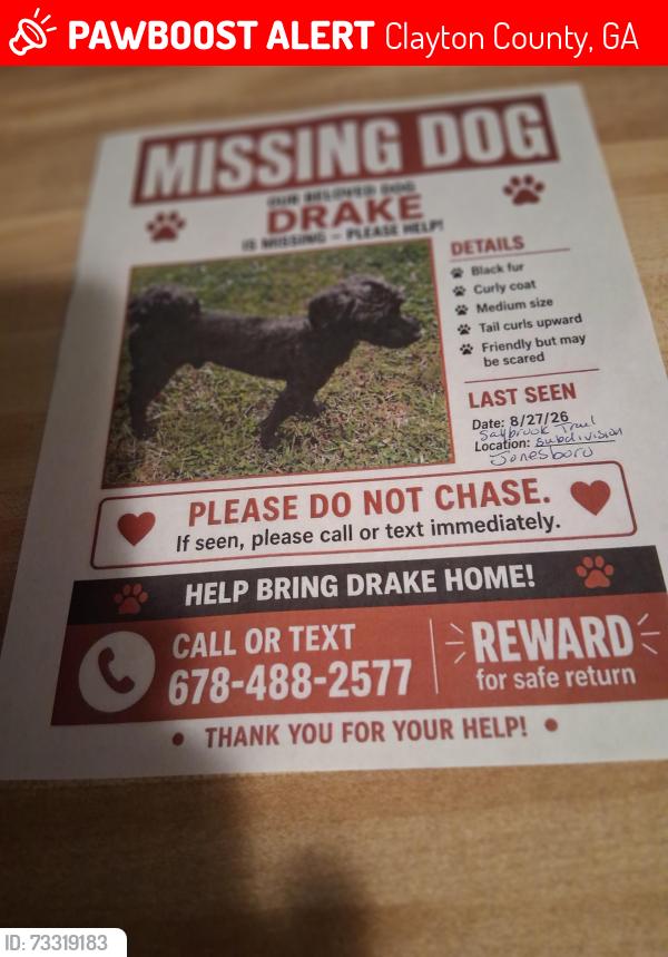 Lost Male Dog last seen Saybrook and Wright Circle, Clayton County, GA 30236
