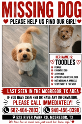 Lost Female Dog last seen River park Rd Mcgregor Texas, McGregor, TX 76657