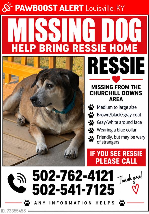 Lost Female Dog last seen 5th street, Louisville, KY 40215