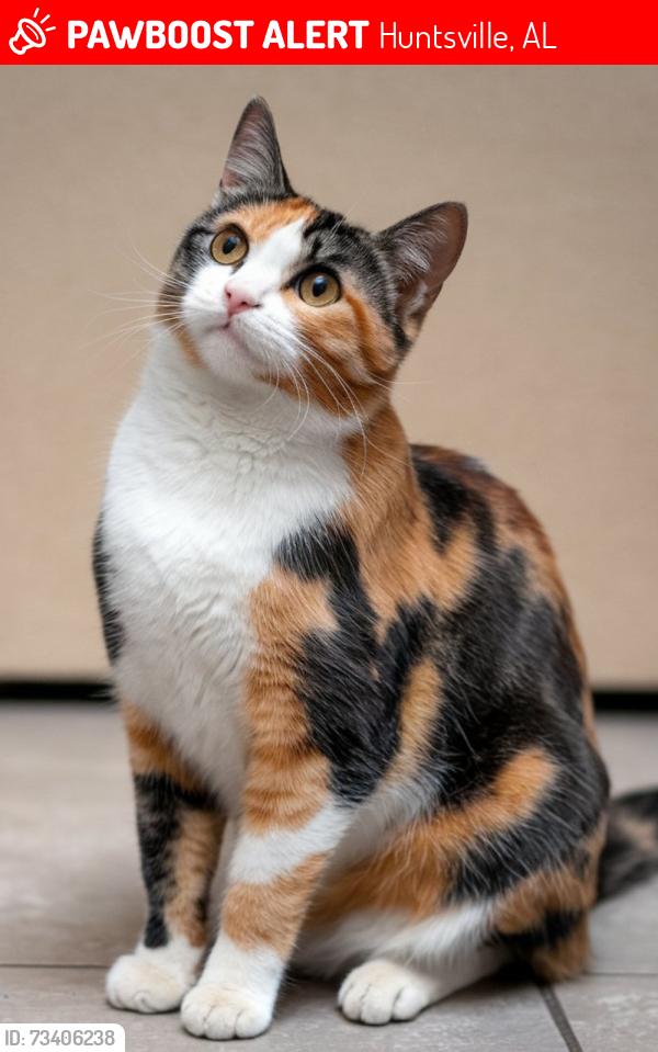 Lost Female Cat last seen Hobbs Road, Huntsville, AL 35803