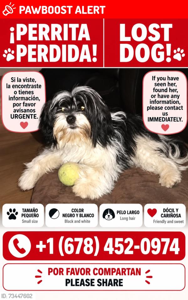 Lost Female Dog last seen Herrington rd Lawrenceville ga, Gwinnett County, GA 30044