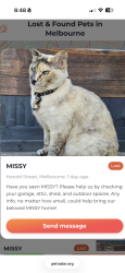 Lost Female Cat last seen Harold street thornbury, Thornbury, VIC 3071