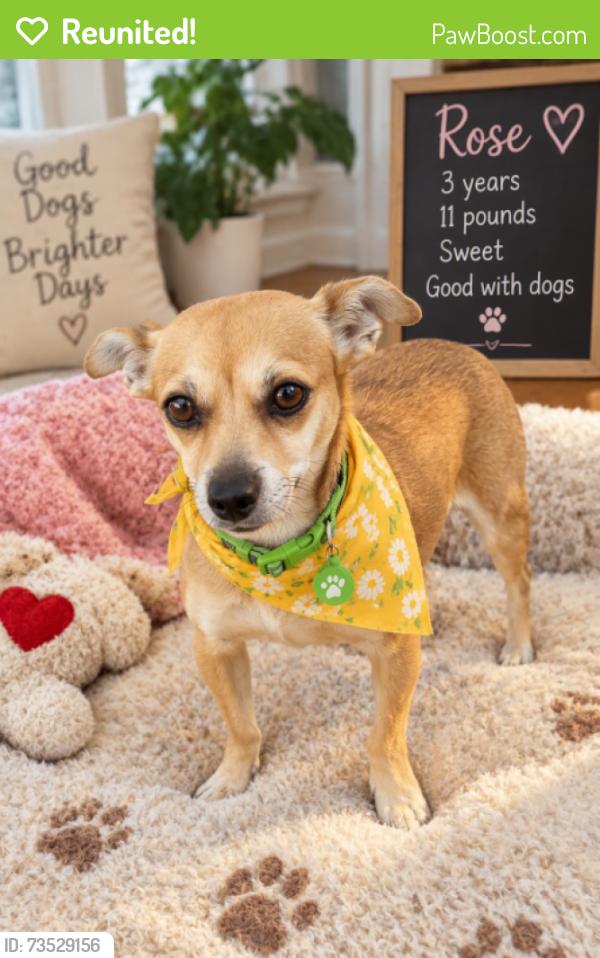Reunited Female Dog last seen Shaffer & Sycamore, Orange, CA 92866