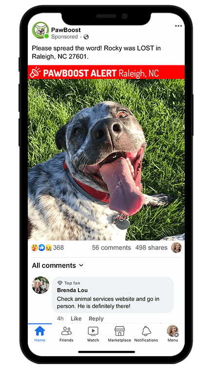 Pawboost Mobile Facebook Ad